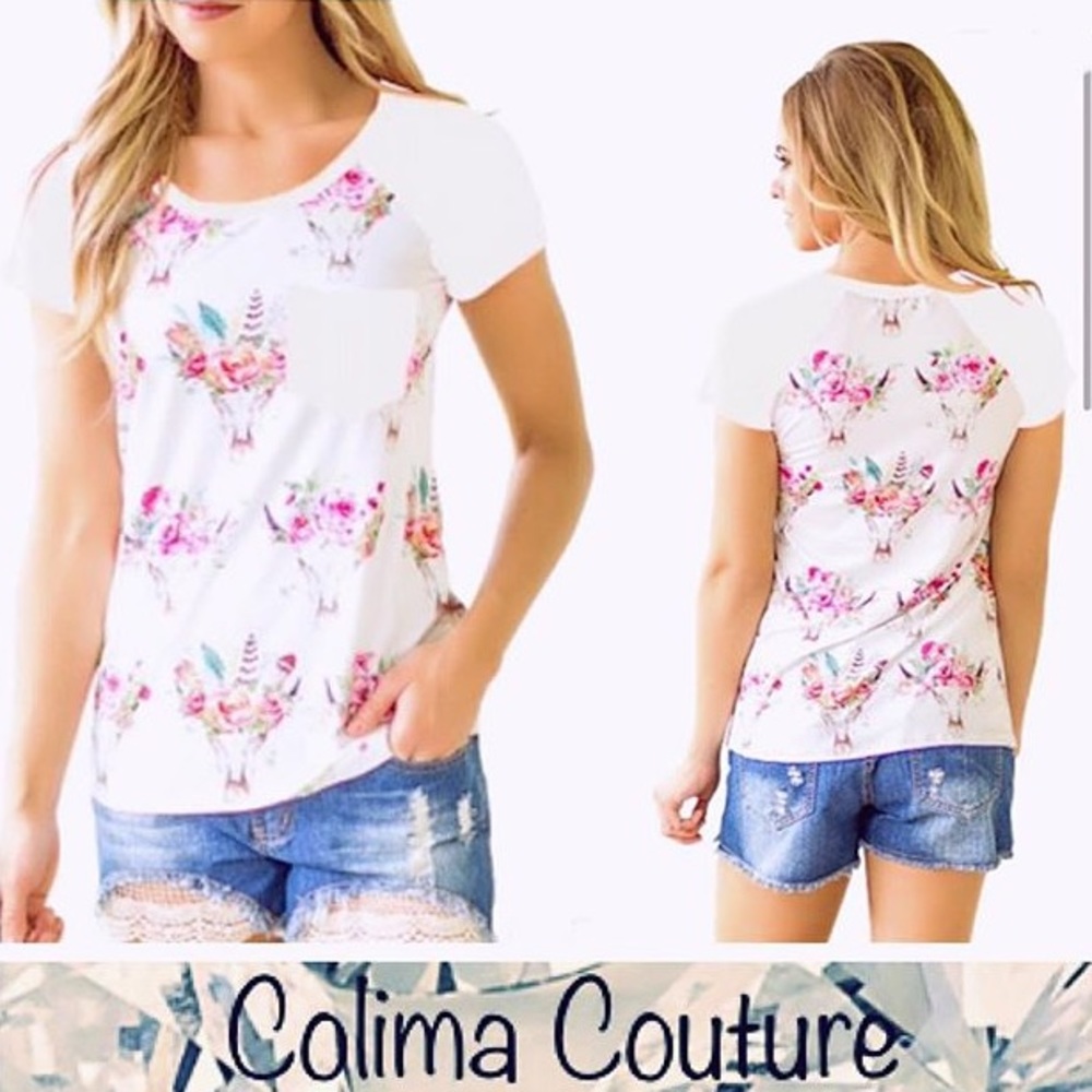 Floral Bull Tee